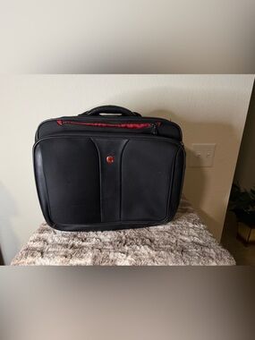 Wenger/Swissgear Black Laptop Briefcase with Red Accent